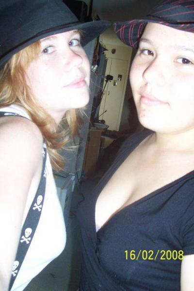 Hannah and myself at my sleepover birthday party.... I used to have the biggest crush on that girl. XD