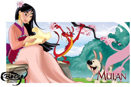 My Mulan signature. It was transparent in the white areas, but JPEG fails.