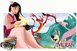 My Mulan signature. It was transparent in the white areas, but JPEG fails.