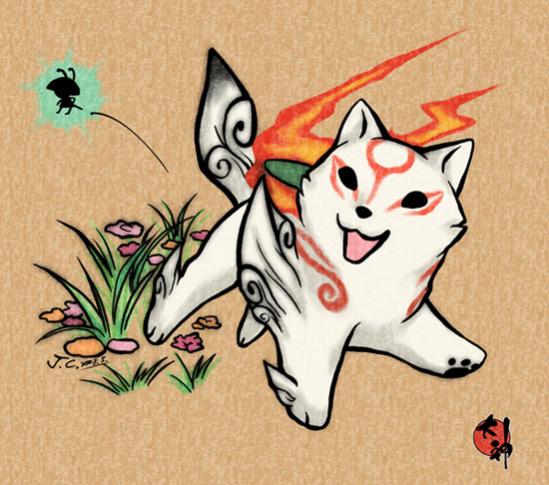 Chibi Okami with Issun