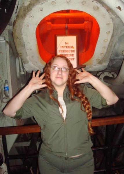 I heard that pressured air from steamliner engines makes for great hairdrying. (HMS Queen Mary, Long Beach, Jan. 2009)