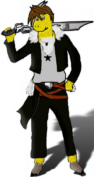 me :3 as squall :3 the fur editing and shades was done by my mate forrest killer X3