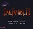 Final Fantasy III (Super Nintendo) main title screen.