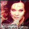 Anette Avatar

I went with a real person again this time. It's Anette Olzon, the current lead vocalist of the band Nightwish. The image is a screenshot from the video of the song "Amaranth." The amaranth is also referred to as the "never-fading," I believe, hence the text and the lyrics of the song. =3 And yes, I know that bit on her face seems a bit strange, but I kind of like the texture it adds. =)