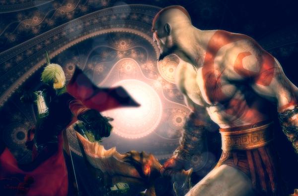 Dante vs Kratos by totorokorn88