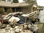 All of our stuff that we had to throw away. Yeah, there is a tyre on the roof lol.