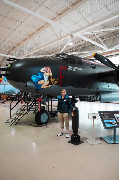 B-25 Mitchell. She's a Beauty. And so is the chick in the Picture.