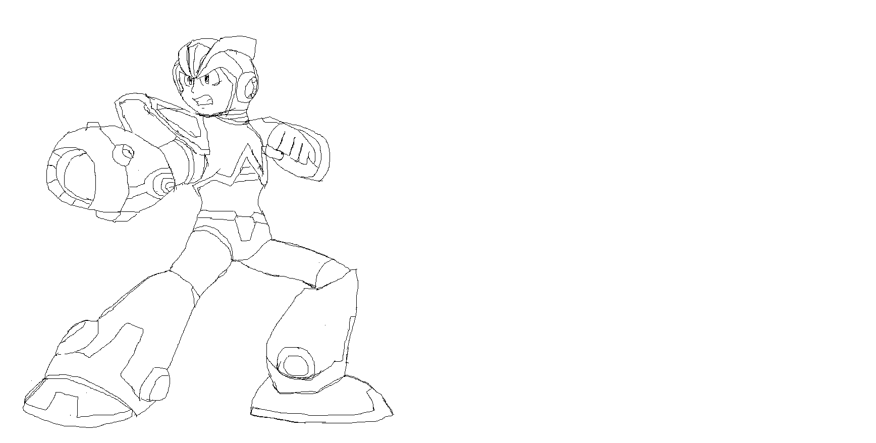 I worked on a drawing of Mega Man X-mega-man-armored-x-png