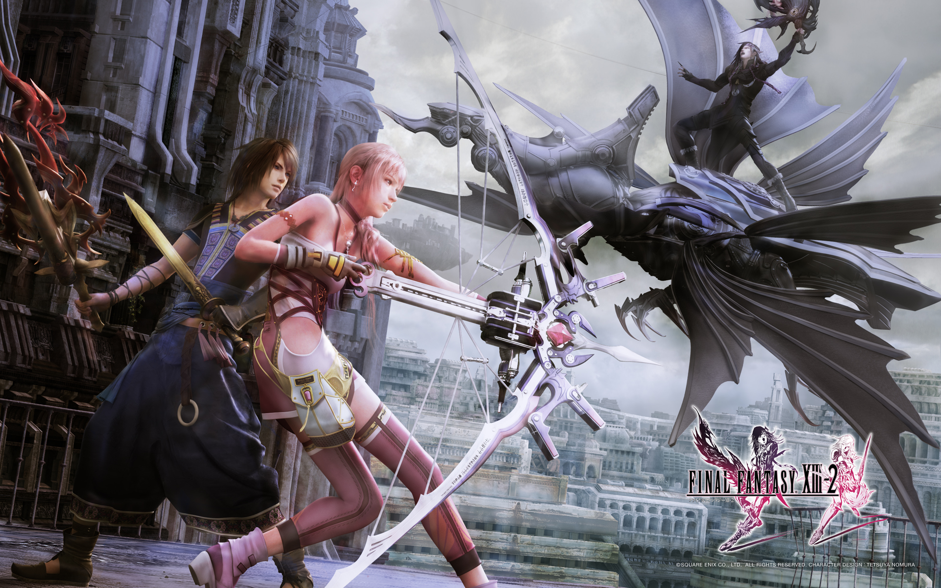 Final Fantasy XIII Lightning Artwork Ultra HD Desktop Background Wallpaper  for